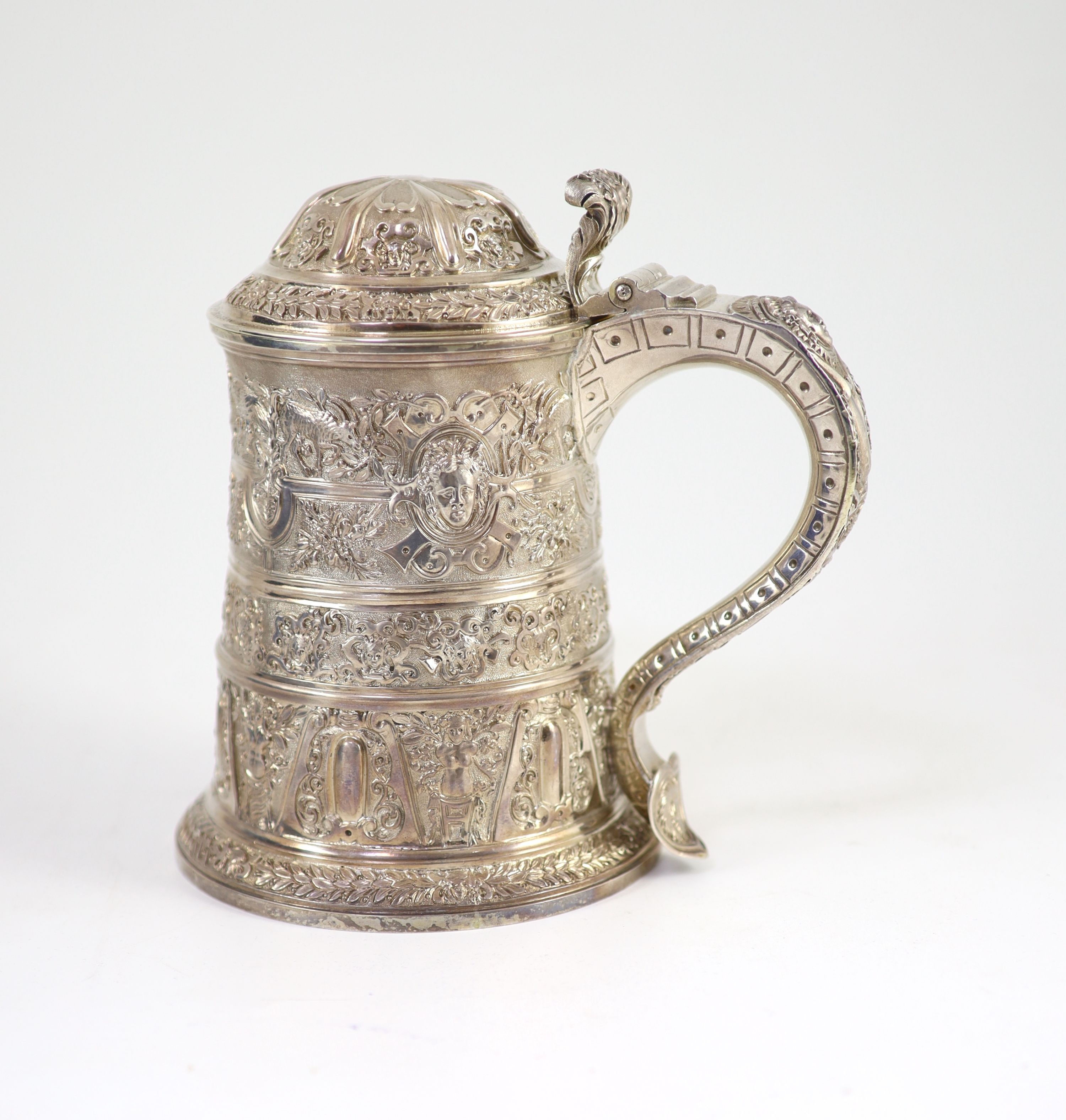 A good Victorian silver tankard, by John Samuel Hunt, (Hunt & Roskell, late Storr & Mortimer)